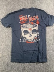 NWT Fasthouse Shirt Indigo Blue “Wall of Death Skull” Graphic Tee BRAND NEW