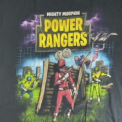 Power Rangers Shirt Womens XL Black Saban’s Mighty Morphin Retro Crewneck Tee