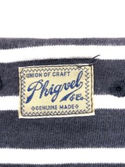 PHIGVEL MAKERS Co. Military Striped T-Shirt Size L Black/White