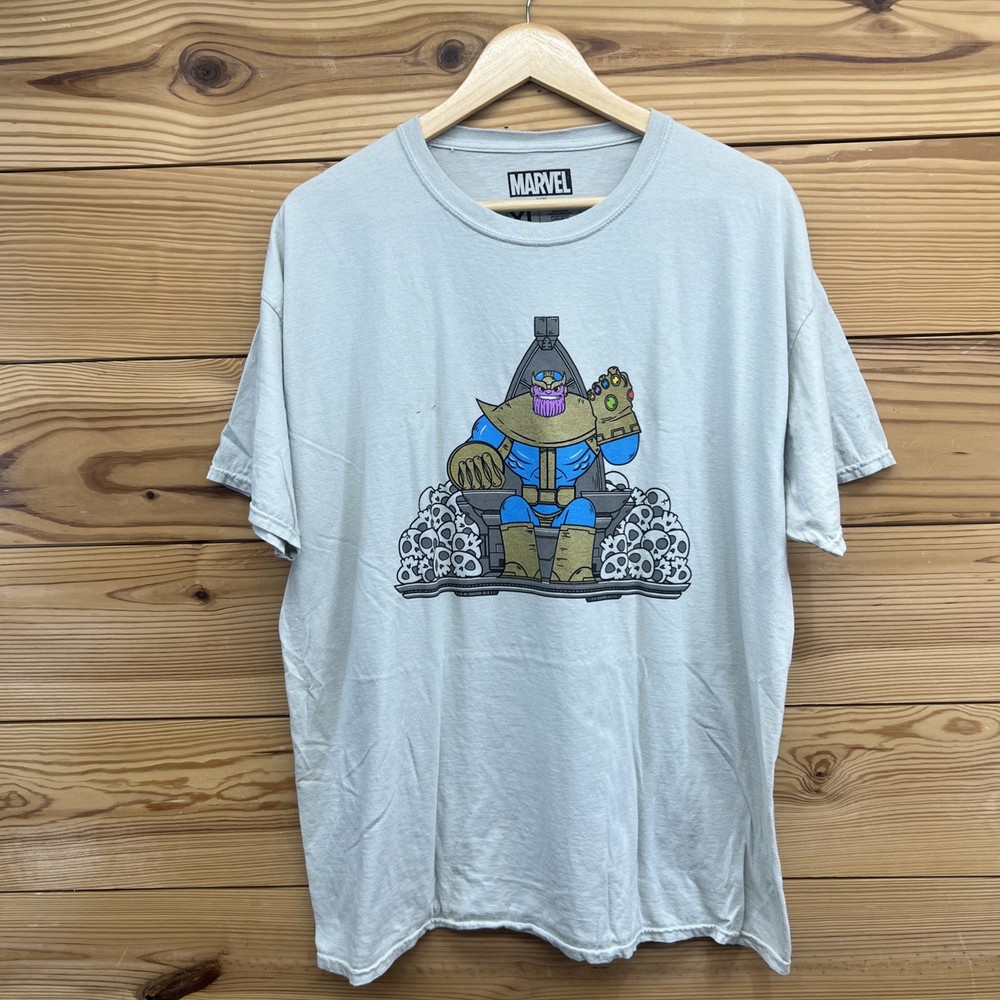 Loot Crate Marvel Shirt Mens XL Thanos Infiniti War Tee Beige B114