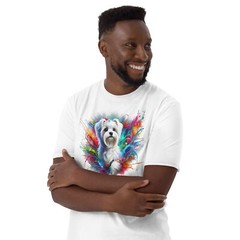 Colorful Maltese Dog Unisex T-Shirt | Vibrant Design | Short Sleeve Tee