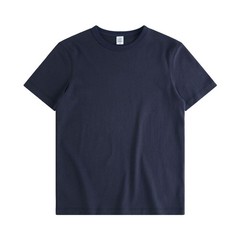 Mens summer fashion white cotton short-sleeved T-shirt pure color