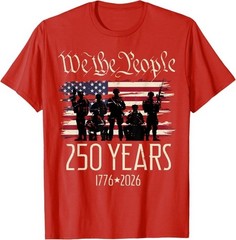 250 Years US Flag 250th Anniversary American Birthday USA T-Shirt