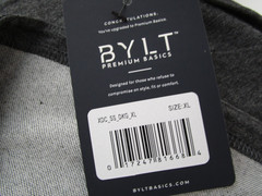 Mens XL BYLT Shirt Drop Cut Lux SS Crewneck Heather Gray NWT