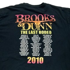 Brooks & Dunn The Last Rodeo 2010 Tour Concert T-Shirt Men 2XL Cowboy Western
