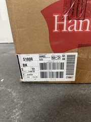 Hanes Beefy-T 5180R Black T-Shirts 72 Pack Small S New Factory Sealed