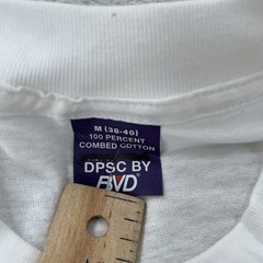 Vintage Blank White DPSC BVD Shirt Mens S/M Tee Combed Cotton Crewneck 90s