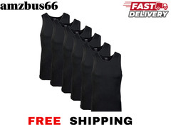 Gildan Mens A-Shirt Tanks Multipack Style G1104 Black (6-Pack) 2X-Large