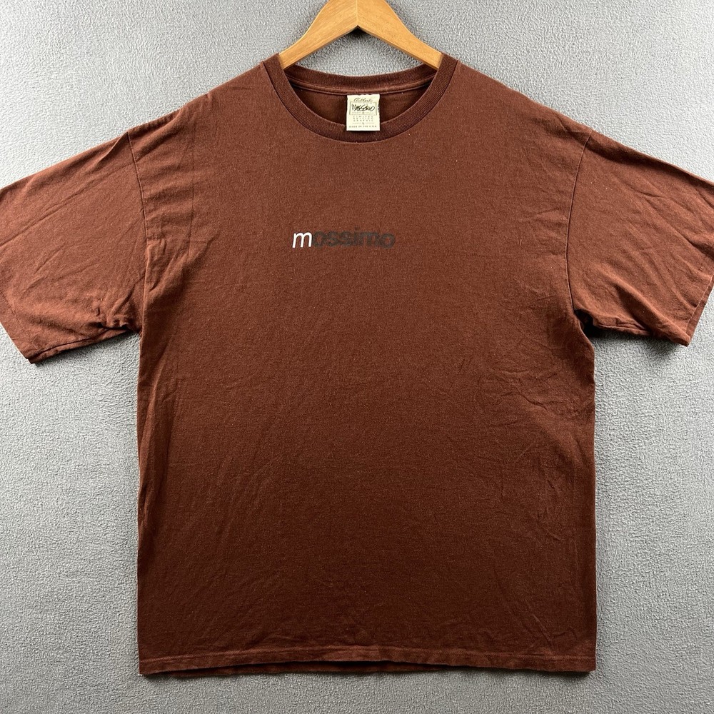 Vintage Mossimo Shirt Mens Large Brown Mauve 90s Single Stitch Skater Grunge Y2K