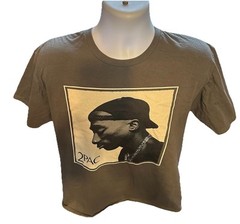 2 Pac Shirt Men Large Short Sleeve Gray Crew Neck Rap Hip Hop West Coast