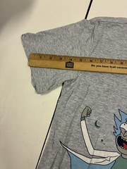 Rick & Morty T-shirt Short Sleeve Adult Swim Top Pocket, Size XXL All Over Print