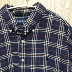 Ralph Lauren 90s BLAKE Check Shirt L Used Stylish Casual For 14Y+ Japan