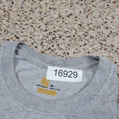 Carhartt Shirt Mens Medium Gray Graphic Tee Spell Out Work Wear Outdoors Adult *