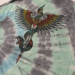 Affliction Black Label Toxic Earth Florida Keys Crystal Wash Y2K Grunge Shirt L