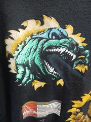 Vintage 1992 Nike ‘Charles Barkley VS Godzilla World Tour’ T-Shirt Black Size L