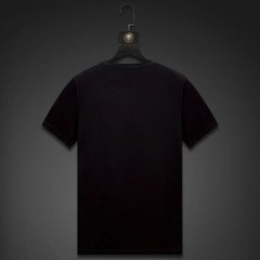 New Men Luxury Rhinestones Fashion Diamonds Black White T-Shirt High Quality