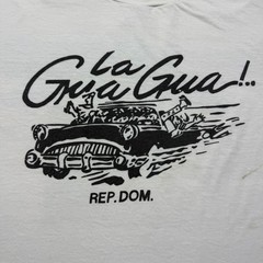 Vintage 90s La Gua Gua Rep Dom Dominican Republic Classic Car Art Shirt XL