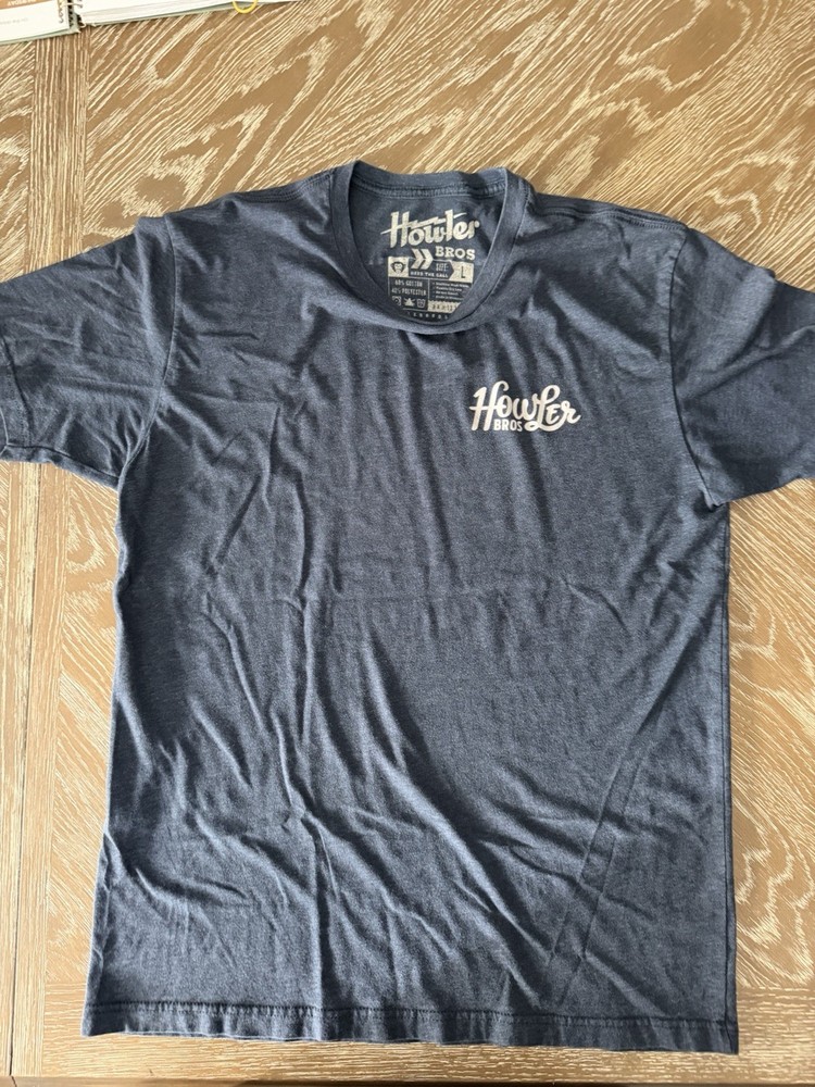 Howler Bros Men’s Short Sleeve T-Shirt Crew Neck Navy Large