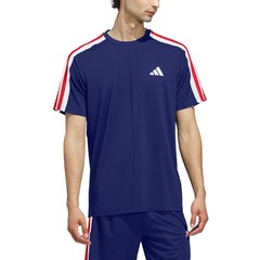 adidas Men’s 3-Stripes T-Shirt Moisture Wicking Performance Tee New S M L XL XXL