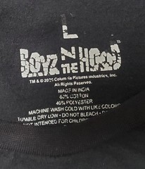 Boyz ‘N’ The Hood Ice Cube/Doughboy T-Shirt ~ Black ~ Adult Large