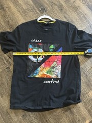 “Choas Control” High Quality Black T-Shirt with Unique Print Size L