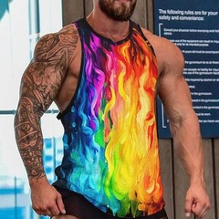Rainbow Summer Lightweight 3D Tank Top