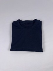 BYLT Premium Basics Men’s T-Shirt Large L Navy Basic Crew Split Hem Tee