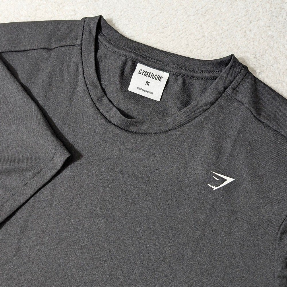 NEW Gymshark Training T-Shirt Mens Med Black Recycled Polyester Performance Tee