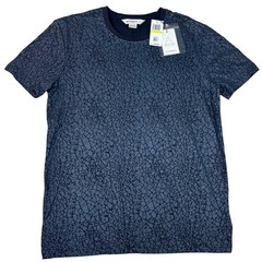 Eleven Paris Mens Blue Nights Cracked Graphic Abstract Print T-Shirt Size M