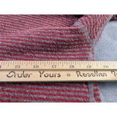LL Bean Mens Henley Shirt Medium Tall Red Gray Striped Wool Blend 285149 Canada