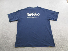 Vintage Mossimo T Shirt SZ XL 90s Single Stitch Double Sided Navy Blue USA Made