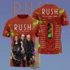 Rush 2026 Fifty Something Tour T-Shirt Rock Band Graphic Tee For Fan Crew/V-Neck