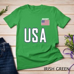 USA Flag Hockey Cool Pocket Equipment Top Gift Unisex T-shirt