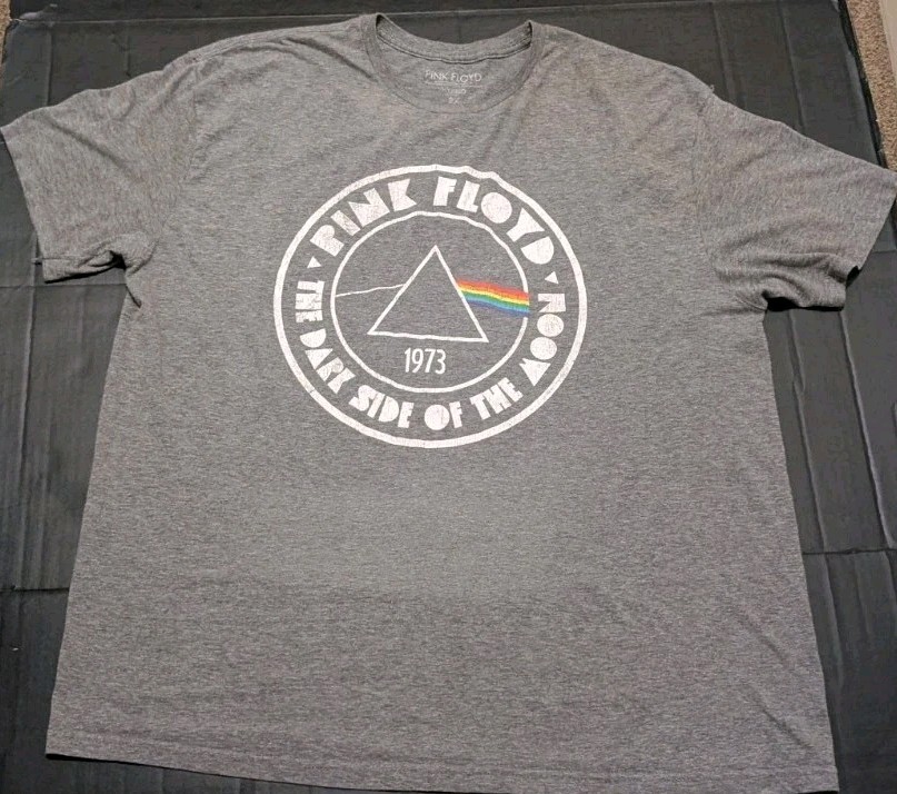 Pink Floyd Dark Side Of The Moon Grey T-Shirt Mens 2X