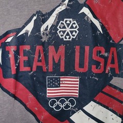 Team Apparel Team USA Olympics Short Sleeve T-Shirt Size Small Gray