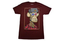 Bored Of Directors Mens Bored Ape In Soviet Hat Maroon Heather Shirt New S, M, L