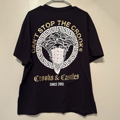 Crooks & Castles Medusa Shirt 2XL Can’t Stop The Crooks Embroidered Black BG27