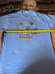 vintage F-15 eagle fighter jet t shirt men’s XL Thin Screen Stars Single stitch