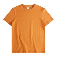 Mens summer fashion white cotton short-sleeved T-shirt pure color