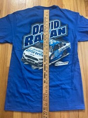 Nascar David Ragan #38 Mustang Racing T-Shirt M Blue Select Blinds Front Row