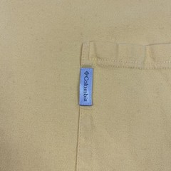 Columbia Shirt Mens Large Yellow Pocket Crewneck Cotton Casual Outdoors