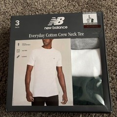 3 Pk. New Balance Everyday Cotton Crew Neck/ Soft/ Tag Free/ Durable Men L 42-44