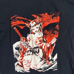 Anime Female Body Slayer Cartoon T Shirt Adult Medium Black Mens
