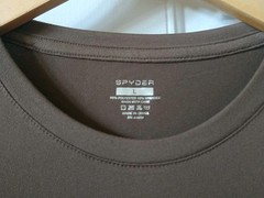 SPYDER FITTED BROWN LOUNGE WEAR T-SHIRT, SIZE L