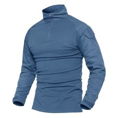 Men’s 1/4 Zip Tactical T-Shirt Long Sleeve Outdoor Hiking Casual Work Pullover T