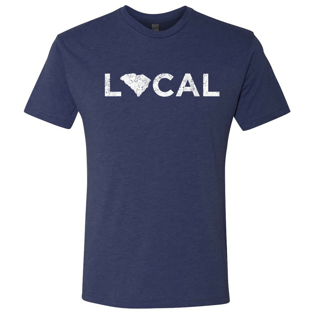 South Carolina Local – USA State Pride Canvas Triblend T Shirt – Vintage Navy