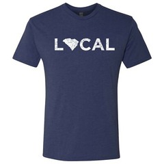 South Carolina Local – USA State Pride Canvas Triblend T Shirt – Vintage Navy