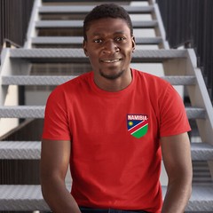 Namibia Badge Mens T Shirt shirt Football Sports Event Him Soccer Footy Tee C…