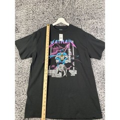 Batman Mens Heavy Metal Grunge Graphic Shirt L Tee Black DC Comics Retro Top