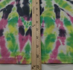 New Tie Dye Men’s T-Shirt Yellow Pink Adult Large Multicolor Summer Spider